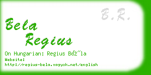 bela regius business card